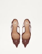 VLOGO SIGNATURE PATENT LEATHER SLINGBACK PUMP 80MM / 3.15 IN. - Image 4